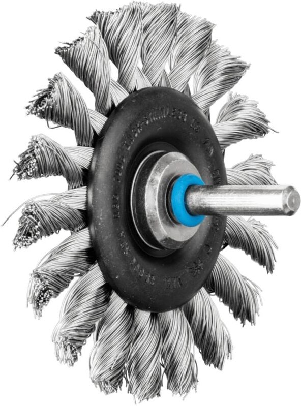 PFERD TOOLS POS Rundbürste gezopft RBG Ø76x6 mm Schaft-Ø6 mm Edelstahl-Draht-Ø0,35