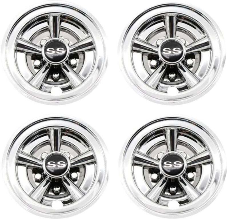 Satz mit 4 Radkappen (8 Zoll) für Golfwagen, 5-Speichen-Design