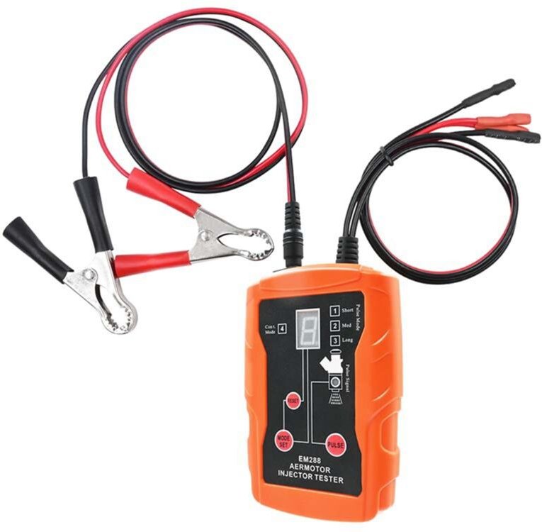 Tlily - EM288 Auto-Kraftstoffeinspritzdüsen-Tester, 8 Pulsmodi, Einspritzdüsen-Werkzeug