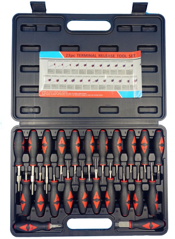 Decdeal - 23-teiliges Terminal-Extraktor-Tool-Set zum Entfernen von Terminals, Auto-Reparatur-Werkzeug-Box ZX001, zufäll...