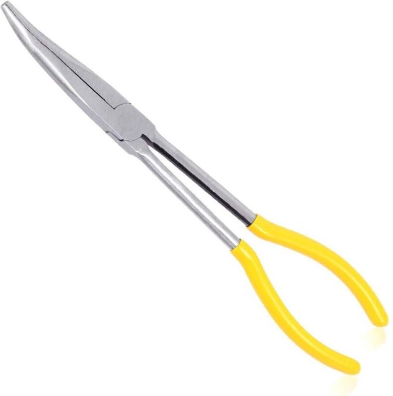 Spitzzange mit 25-Grad-Winkelbacke – 27,9 cm – Lange Reichweite – Backen