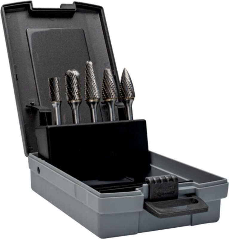 Bahco Hartmetall Frässtifte Set für Metall 10 und 12 mm, 5tlg