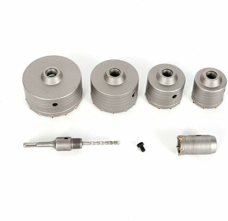 Lochsäge Bohrer für Schaftbeton Zementwand Beton Bohrkronen Set mit SDS-Plus ø 40/68/80/100/120 mm