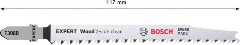 EXPERT ‘Wood 2-side clean’ T 308 B Stichsägeblatt, 100 Stück