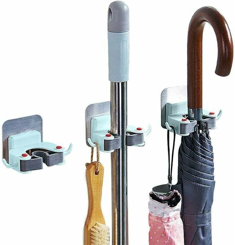 Besenmopphalter, Wandmontierter Gerätehalter, Mopphalter, Mopp- und Besenhalter-Organizer, Besenmopp-Wandhalterung, Wand...