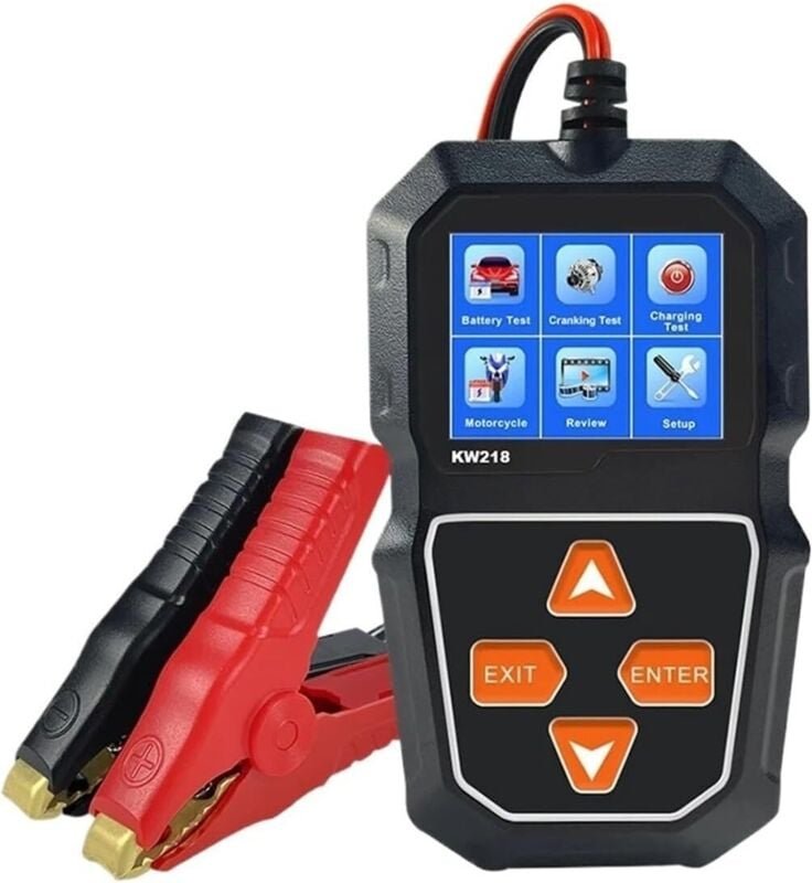 KW218 6V 12V Autobatterietester, Auto-Motorrad-LKW-Systemanalysator, 2000CCA Ladestarttester-Werkzeug PK