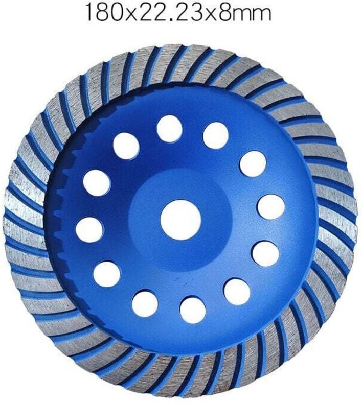 180-mm-Diamantschleifscheibe zum Schleifen von Beton, Granit und Stein. Flächenschleifscheibe, 180-mm-Profischleifer – R...