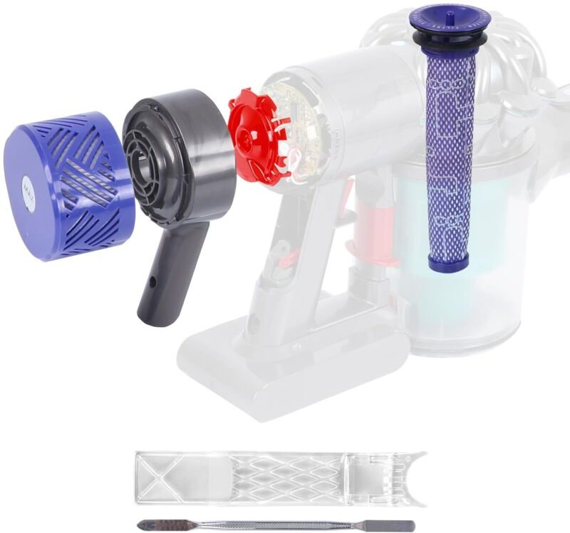Motor-Heckabdeckung + Vorfilter + HEPA Nachfilter Set Ersatz für Dyson V6 DC58 DC59 DC62 DC72 DC74 Upgrade Filter Ersatz...