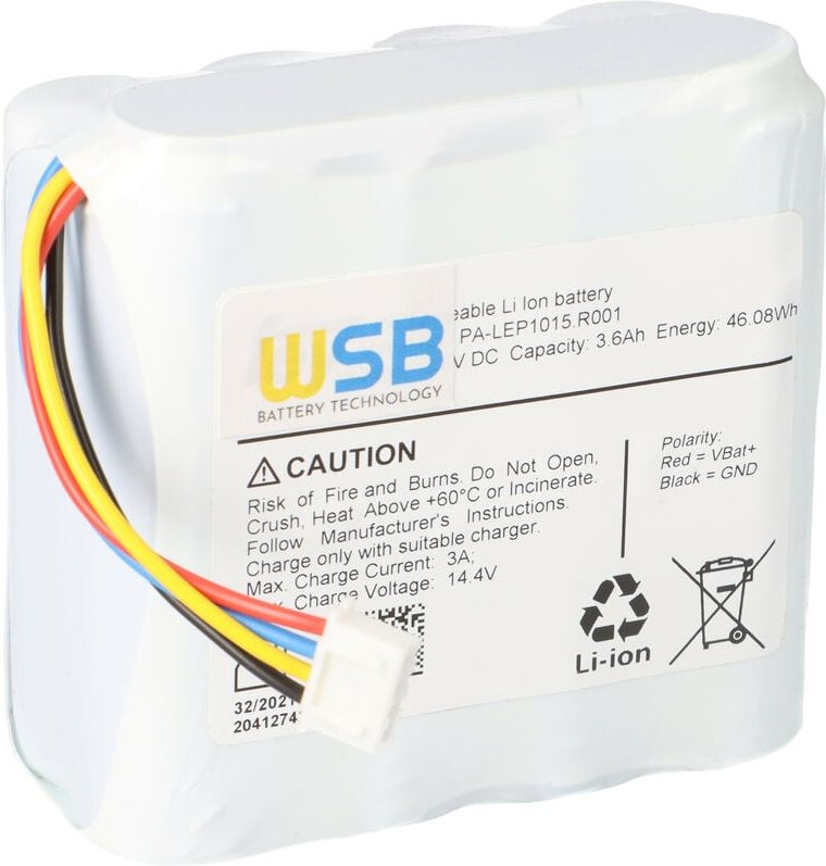 LiFePo4 Akku 12,8V 3,6Ah mit BMS und JST-Stecker