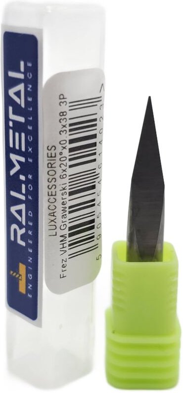 V-förmiger Vollhartmetall-Gravierfräser 6 x 20° x 40 x 0,3 mm 3P