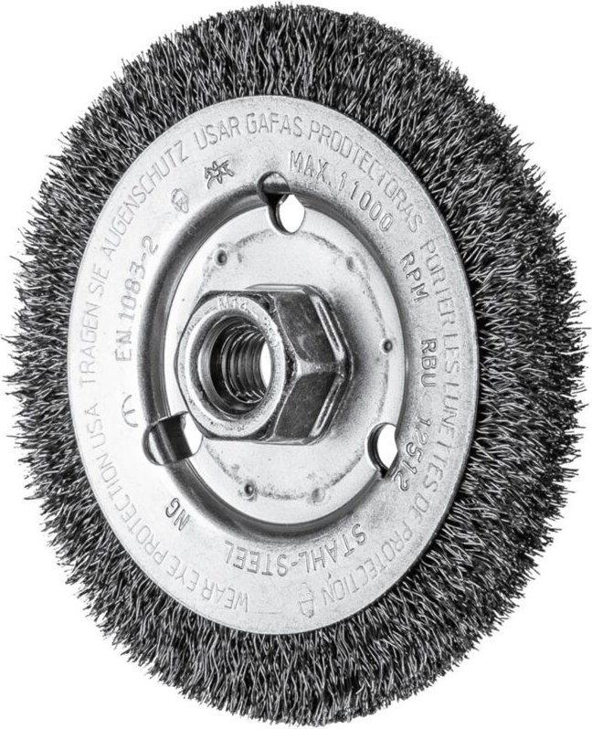 Rundbürste ungezopft rbu ø 125 x 12 mm M14 Stahl-Draht-Ø 0,30 für Winkelschleifer 43502301 1 - Pferd