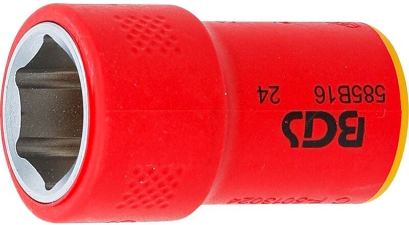 BGS 35876 VDE-Steckschlüssel-Einsatz Sechskant, An trieb Innenvierkant 10 mm (3/8"), SW 16 mm