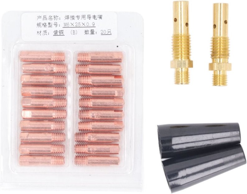 MIG-Schweißpistolen-Verbrauchsmaterialien-Set, 24-teilig, 15AK-Düse, Ersatzdiffusor, Teile und Zubehör für MIG-Schweißpi...