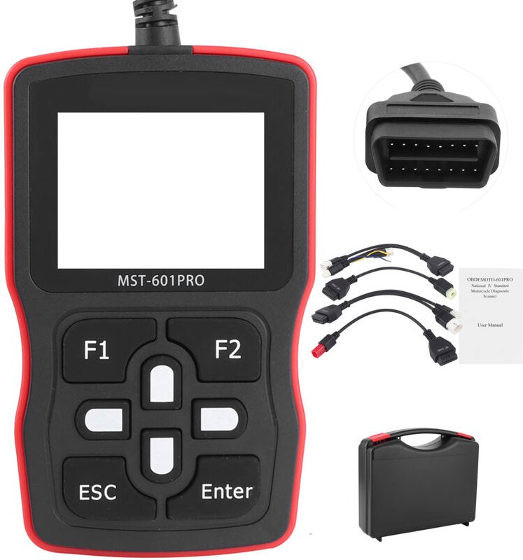 OBD2 Motorrad-Scanner - Kfz-Diagnosegerät - Geeignet für - EFI-Code-Lesegerät - Motorradmotor-Fehlererkennung - Speziell...