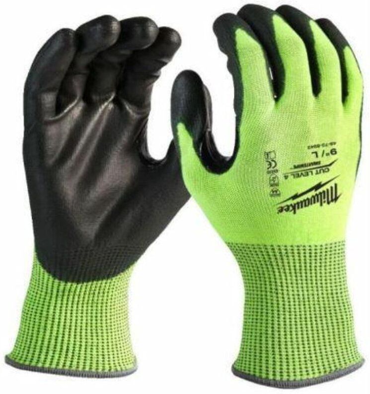 Milwaukee Schnittfeste Handschuhe - Pos. D - Grösse Xxl/11 Hohe Sichtbarkeit