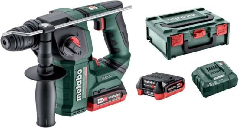 Metabo - Akku-Bohrhammer PowerMaxx bh 12 bl 16, incl. 2x Akku LiHD 4 Ah, Ladegerät, Zubehör x