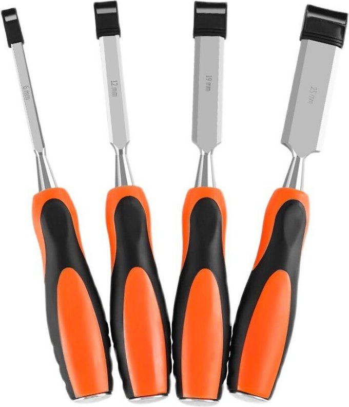 Holzmeißel, Schnitzmeißel, Hohlbeitel für die Holzbearbeitung, robuste Werkzeuge erhältlich in 6 mm, 12 mm, 18 mm und 25...