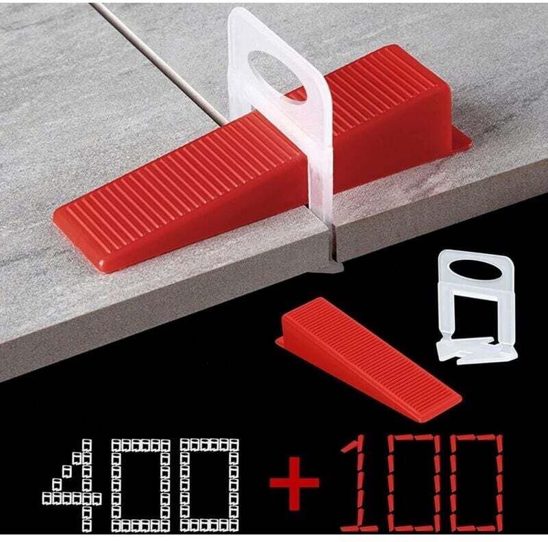 Système de Nivellement Carrelage 1.5mm Largeur Joint 400 Languettes 100 Cales Réutilisables Épaisseur 3-12mm