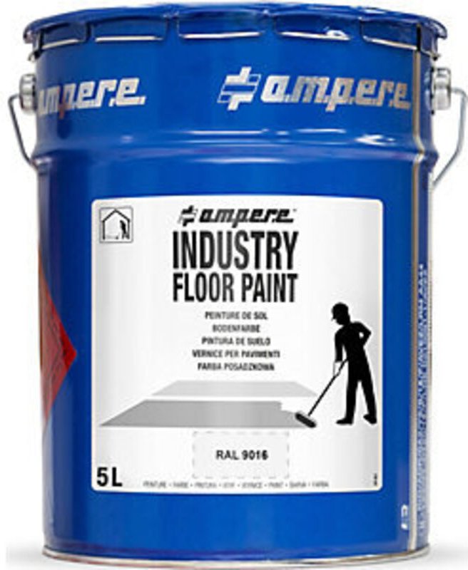 A.M.P.E.R.E. Bodenmarkierungsfarbe Traffic Industry Floor Paint 5L weiß