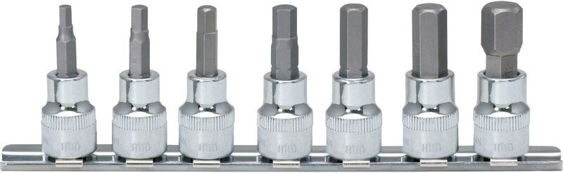 1/4" CHROMEplus Bit-Stecknuss-Satz Innensechskant, 7-tlg2,5-8mm