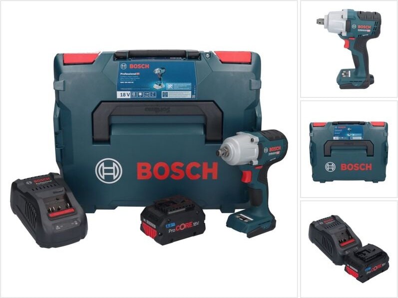 Bosch gds 18V-450 hc Akku Drehschlagschrauber 18 v 450 Nm 1/2' + 1x ProCORE Akku 8,0 Ah + Ladegerät + L-Boxx
