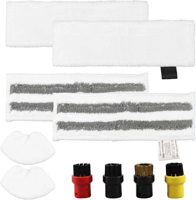 10 Stücke Dampfreiniger Zubehör Kompatibel für Kärcher SC1/SC2/SC3/SC4/SC5/SV7 Dampfreiniger Easyfix Mikrofaser-Tuchset ...