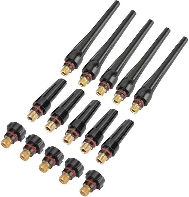 15 Stück 57Y02 (lang), 57Y03 (mittel), 57Y04 (kurz) hintere Düsen für WP-17/18/26 WIG-Schweißbrenner