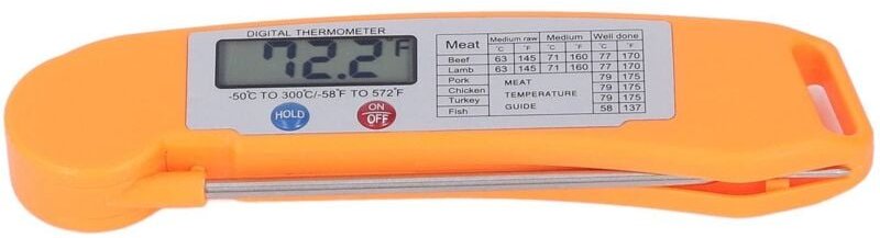 Digitales Thermometer mit Sonde aus Edelstahl 304 zum Braten von Steaks, Schweinefleisch, Fisch oder Kartoffeln mit groß...