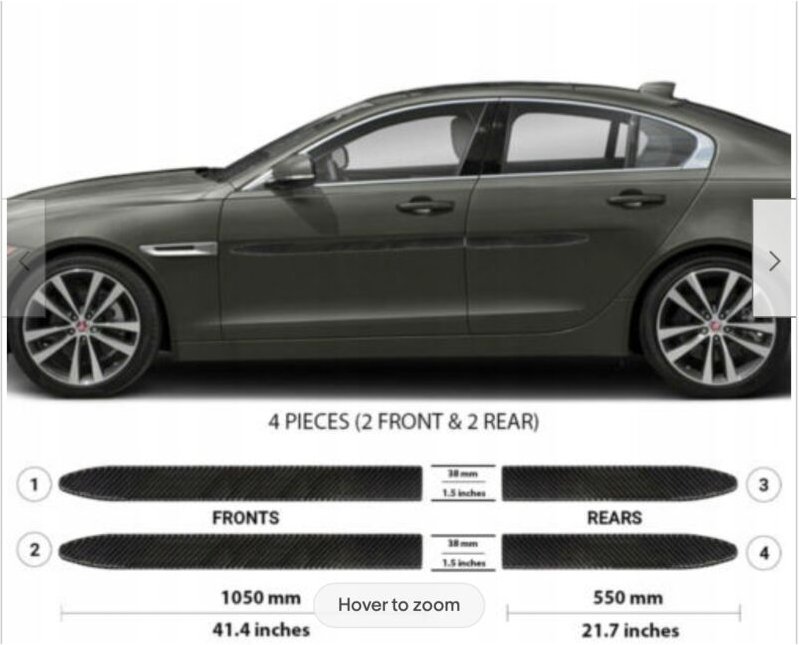 Jaguar XE 2014+ SCHWARZE Seitentürverkleidungen