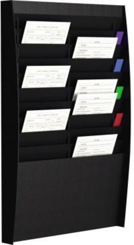 Wand-Sortiertafel v 20F A4V2X10.01 din A4 schwarz - Paperflow