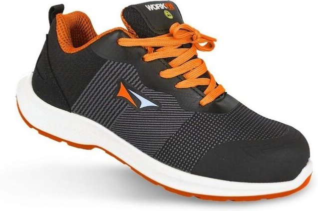 WORKFIT Sicherheitsschuh „Race“ (S3S SR-Schutz) mit verstärkter Zehenkappe – Größe 43, orange
