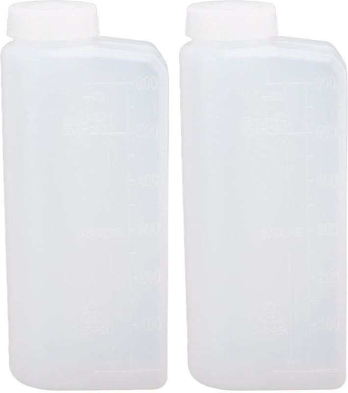 Vtizikl Lot de 2 Flacons de Mélange D'huile, D'essence et de Carburant à 2 Temps, 600 ML en Plastique Nylon Anti-Usure P...