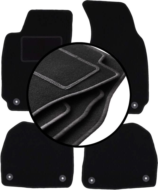 Komplettset Veloursmatten für: Skoda Superb I Limousine (2001-2008)