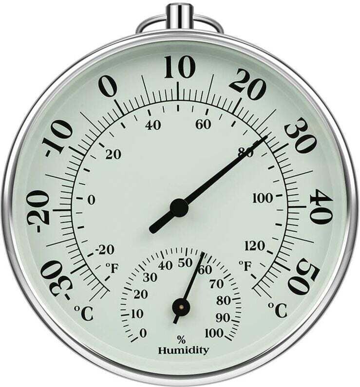 ZVD - Innen- und Außenthermometer, 10 cm, Luftfeuchtigkeitsthermometer, Innen- und Außenlufttemperatur-Monitor, Klimaanl...