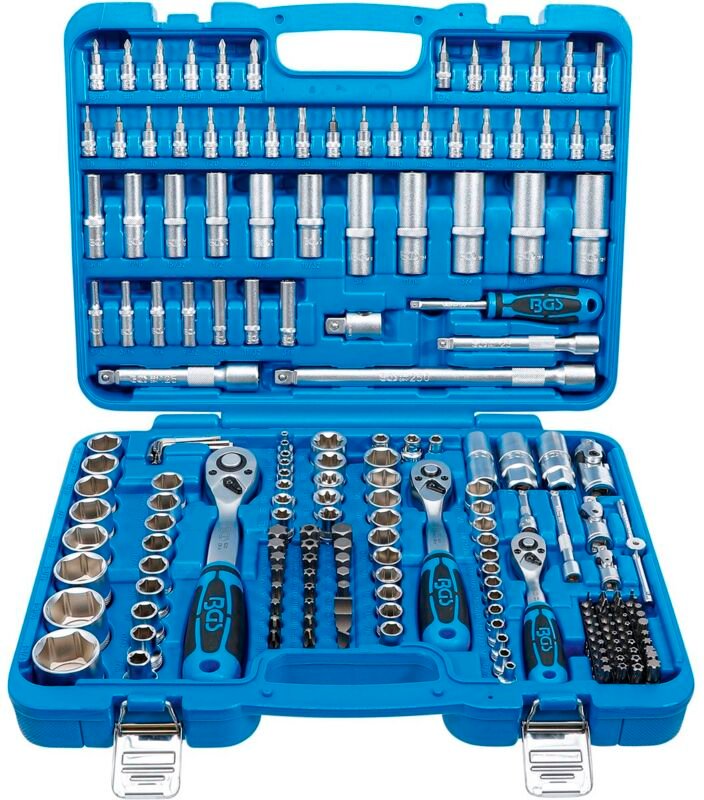 Bgs Technic - Steckschlüssel-Satz Sechskant Antrieb 6,3 mm (1/4') / 10 mm (3/8') / 12,5 mm (1/2') Zollgrößen 192-tlg.