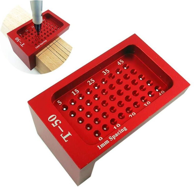 Präzisionswerkzeuge für die Holzbearbeitung, Lochmesswerkzeug aus Aluminiumlegierung, metrischer Lochpositionierlineal, ...