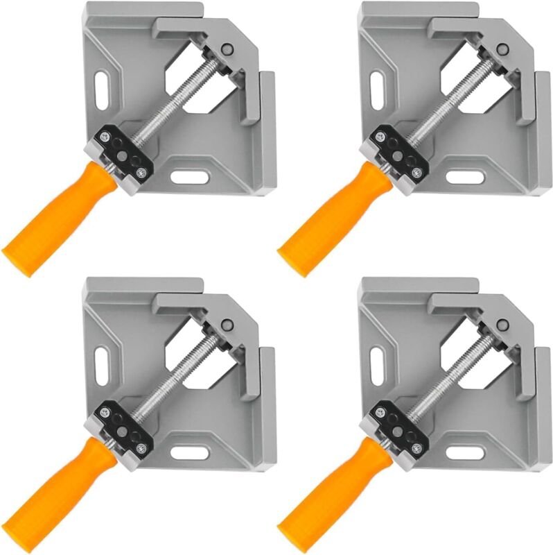 4 Stück Winkelspanner 90 Grad, Eckspanner, Winkelklemmen Für Holzarbeiten, 90 Grad Positionierwinkel, Rahmenspanner, Eck...