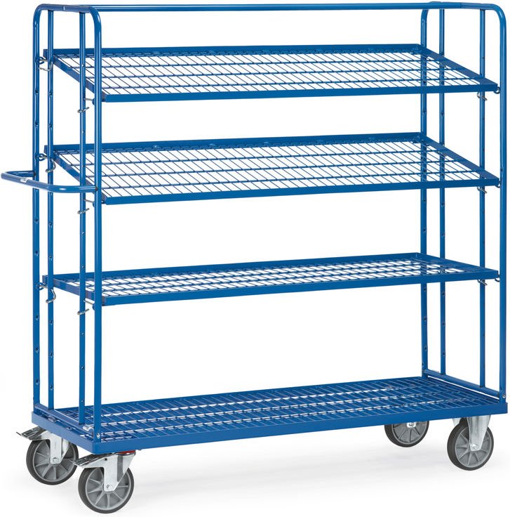 Fetra Etagenwagen mit 3 verstellbaren losen Drahtgitterböden, Höhe 1800 mm 1650x610
