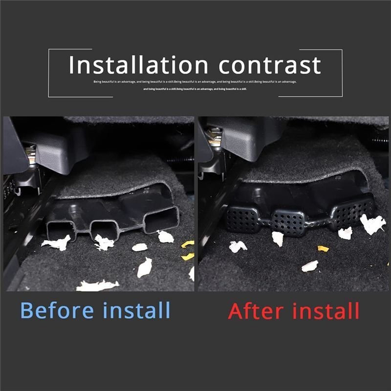 Unter Dem Sitz LüFtungsschlitz-Abdeckung, Luftstrom-LüFtungsgitter-Schutz für Tundra 2022 2023, Auto-Luftauslass-Staubsc...