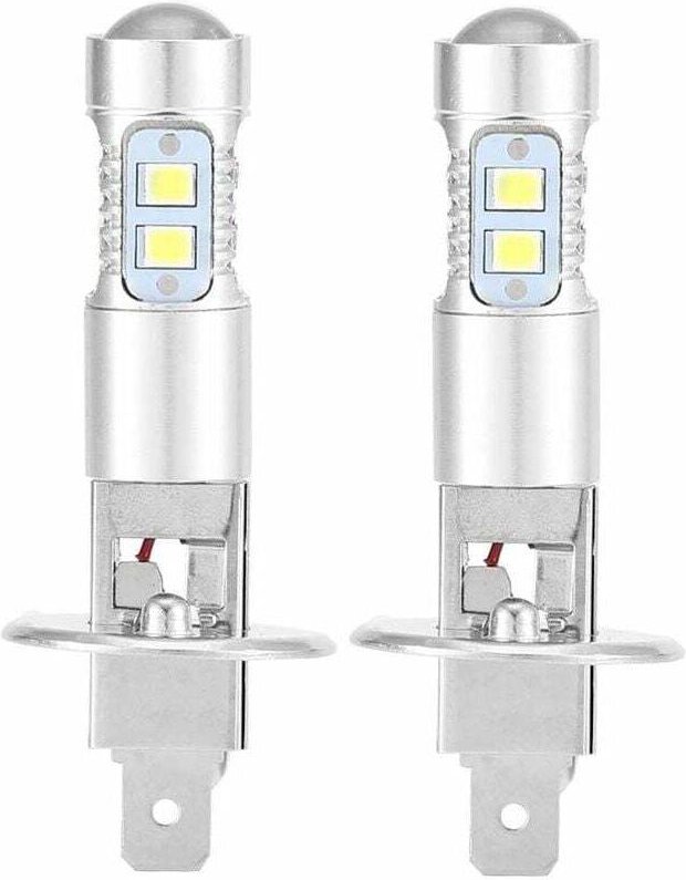 Scheinwerferlampen, 2 x H1 6000 K Ultraweiß 100 W LED-Scheinwerferlampen-Set für Abblendlicht