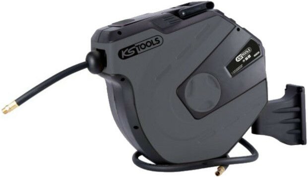 Schlauchaufroller für Luft und Wasser KS TOOLS - Grau - Wand - 15m - 1/4 Zoll - 515.3470