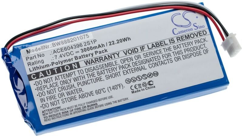 Vhbw - Akku kompatibel mit Aaronia nf, V1S, V4 Messgerät (3000mAh, 7,4V, Li-Polymer)