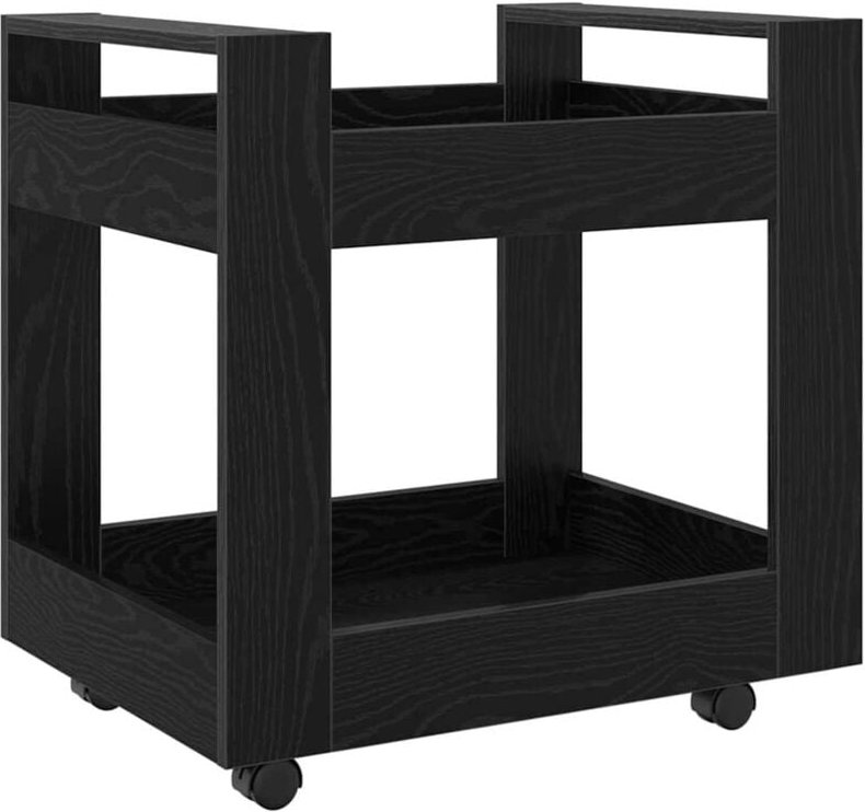 Schreibtischwagen Schwarz Eichen-Optik 60 x 45 x 60 cm vidaXL