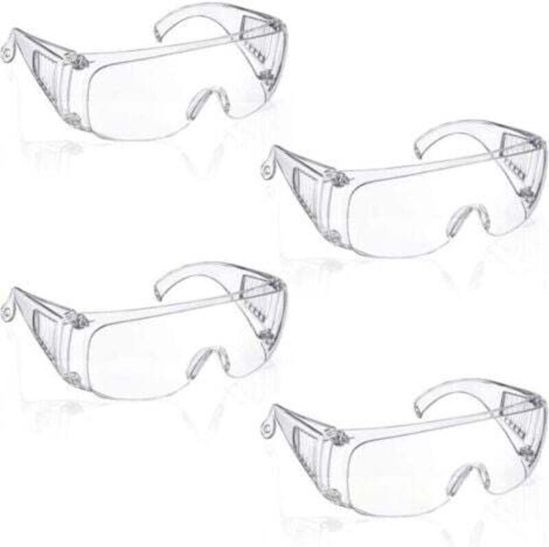 4 Paar Schutzbrillen, Transparente Sicherheitsbrillen, Schutzbrillen für die Sicherheit im Labor, Sicherheitsbrillen