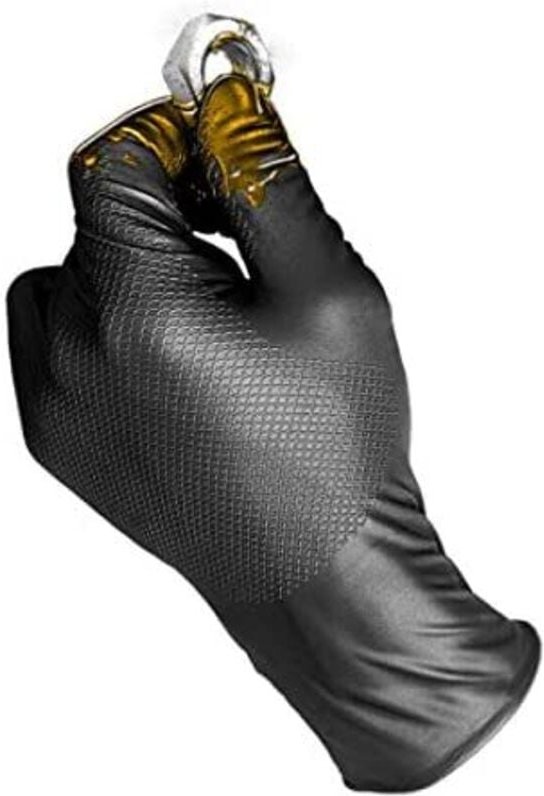 Thumbnail - Juba - Schachtel mit 50 Einmalhandschuhen aus schwarzem Nitril, puderfrei, Größe 10