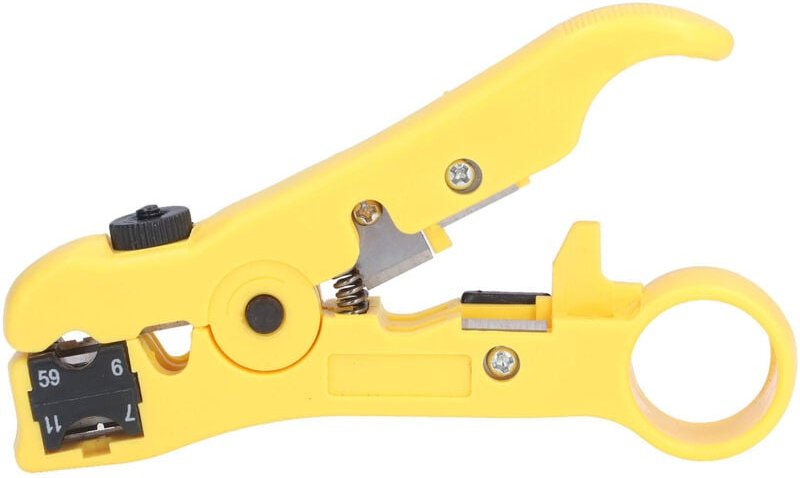Multifunktionaler Koaxialkabel-Abisolierer – Verstellbarer manueller Abisolierer für RG59/6/11/7 – Kompaktes und effizie...