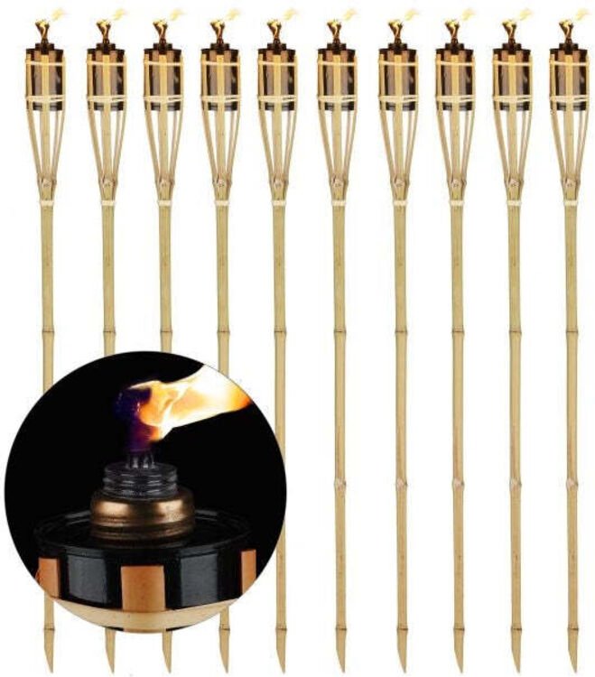 Bambusfackeln im 10er set