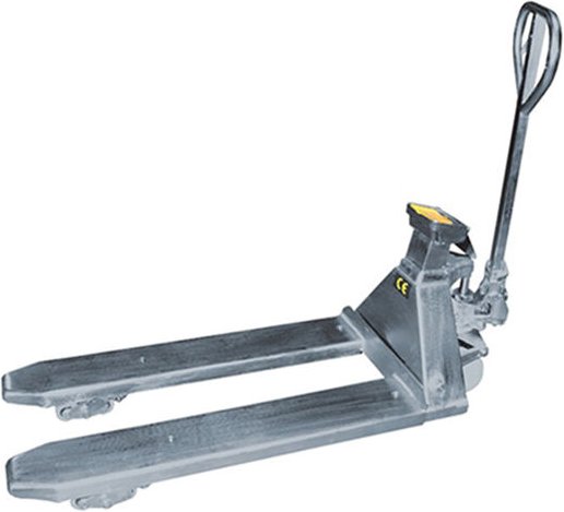 Matisère - Palettenhubwagen mit Waage aus verzinktem Stahl - Tragfähigkeit 2000kg - Gabeln standards 1150x555mm - Hohe P...