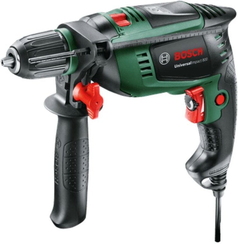 Schlagbohrmaschine UniversalImpact 800 (800 Watt, Zusatzhandgriff, Tiefenanschlag, BohrØ in Holz 30 mm) - Bosch