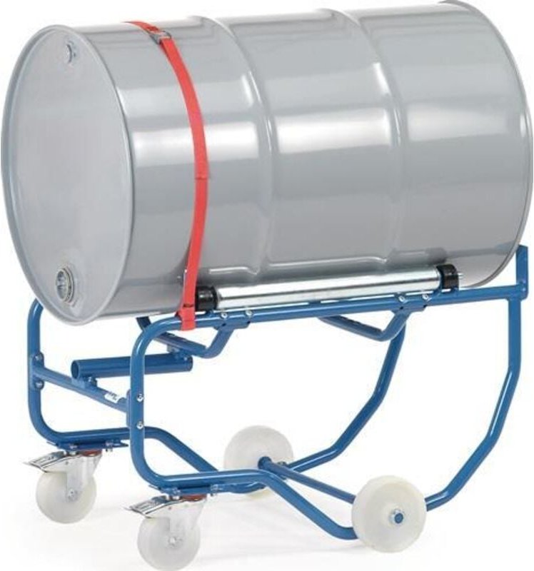 Fetra Fasskipper mit Hebelstange und seitliche Stahlrollen